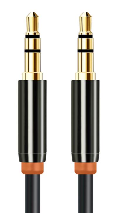 CABLETIME καλώδιο ήχου 3.5mm CT-AV311-P11G, gold plated, 1m, μαύρο
