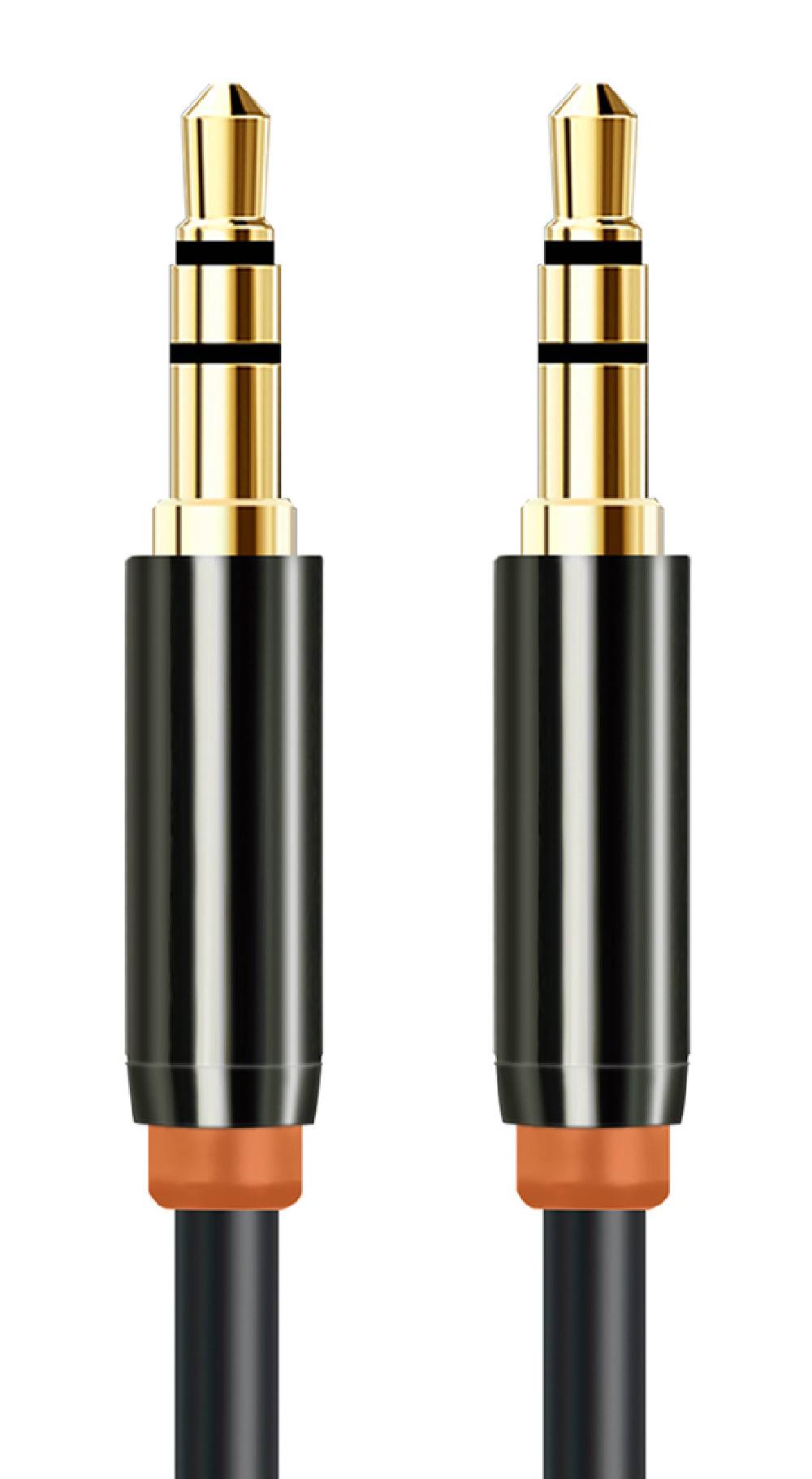 CABLETIME καλώδιο ήχου 3.5mm CT-AV311-P11G, gold plated, 1m, μαύρο