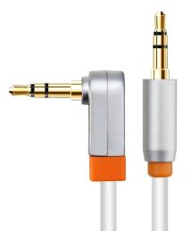 CABLETIME καλώδιο ήχου 3.5mm CT-AV311-P11RG, γωνιακό, gold plated, 3m, λευκό