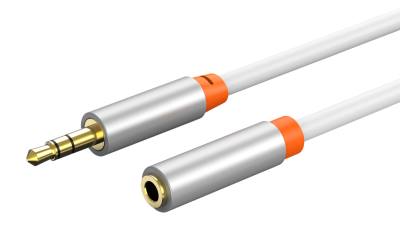 CABLETIME καλώδιο προέκτασης ήχου 3.5mm CT-AV311-P12G, gold plated, 1m, λευκό