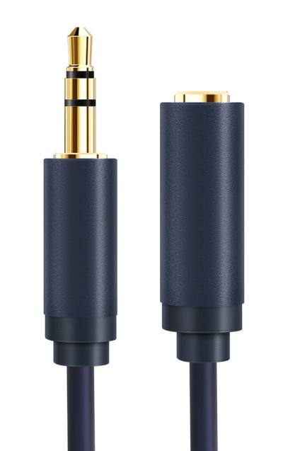 CABLETIME καλώδιο προέκτασης ήχου 3.5mm CT-AV302-H11G, gold plated, 1.5m, μπλε