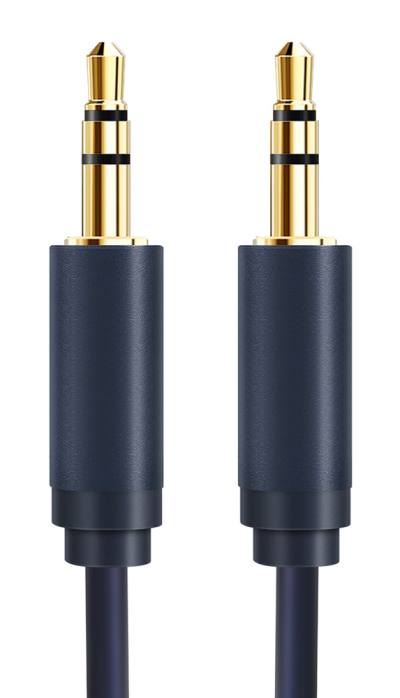 CABLETIME καλώδιο ήχου 3.5mm CT-AV301-H11G, gold plated, 5m, μπλε