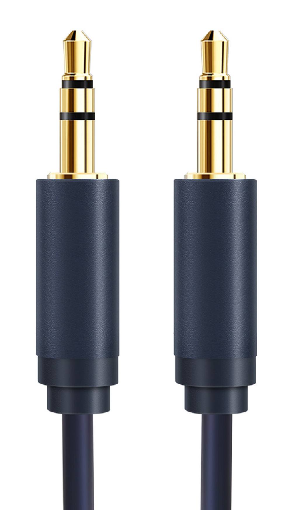 CABLETIME καλώδιο ήχου 3.5mm CT-AV301-H11G, gold plated, 5m, μπλε