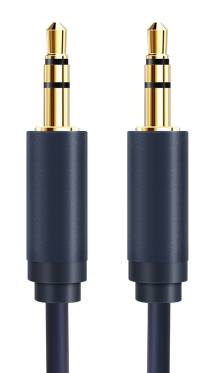 CABLETIME καλώδιο ήχου 3.5mm CT-AV301-H11G, gold plated, 5m, μπλε