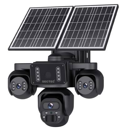 SECTEC smart ηλιακή κάμερα ST-523-9MAOV-4G-EU, triple lens, 3MP, 4G, SD, PTZ, IP66