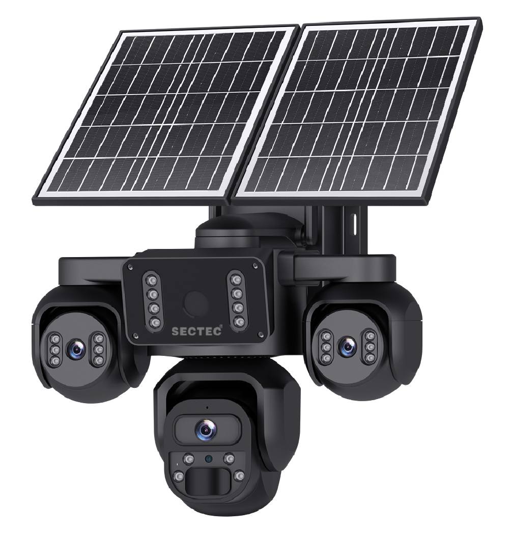 SECTEC smart ηλιακή κάμερα ST-523-9MAOV-4G-EU, triple lens, 3MP, 4G, SD, PTZ, IP66