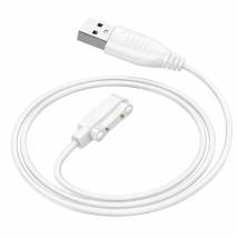 Φορτιστής Συμβατός με Hoco Y18 και Maxcom FW59 Smartwatch Λευκός Απόσταση Μαγνητών: 18mm Απόσταση Επαφών: 0,8mm