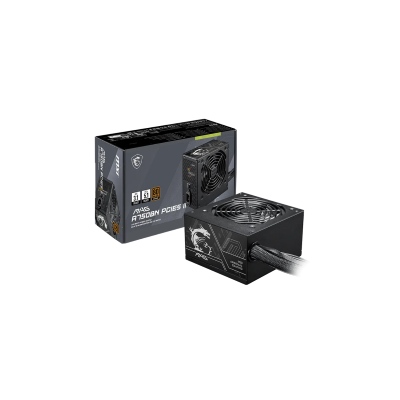 MSI PSU 750W MAG A750BN PCIE5 II, 80+ BRONZE CERTIFIED, HYDRUALIC BEARING 120MM QUIET & COOL FAN, 5YW.