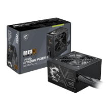MSI PSU 750W MAG A750BN PCIE5 II, 80+ BRONZE CERTIFIED, HYDRUALIC BEARING 120MM QUIET & COOL FAN, 5YW.