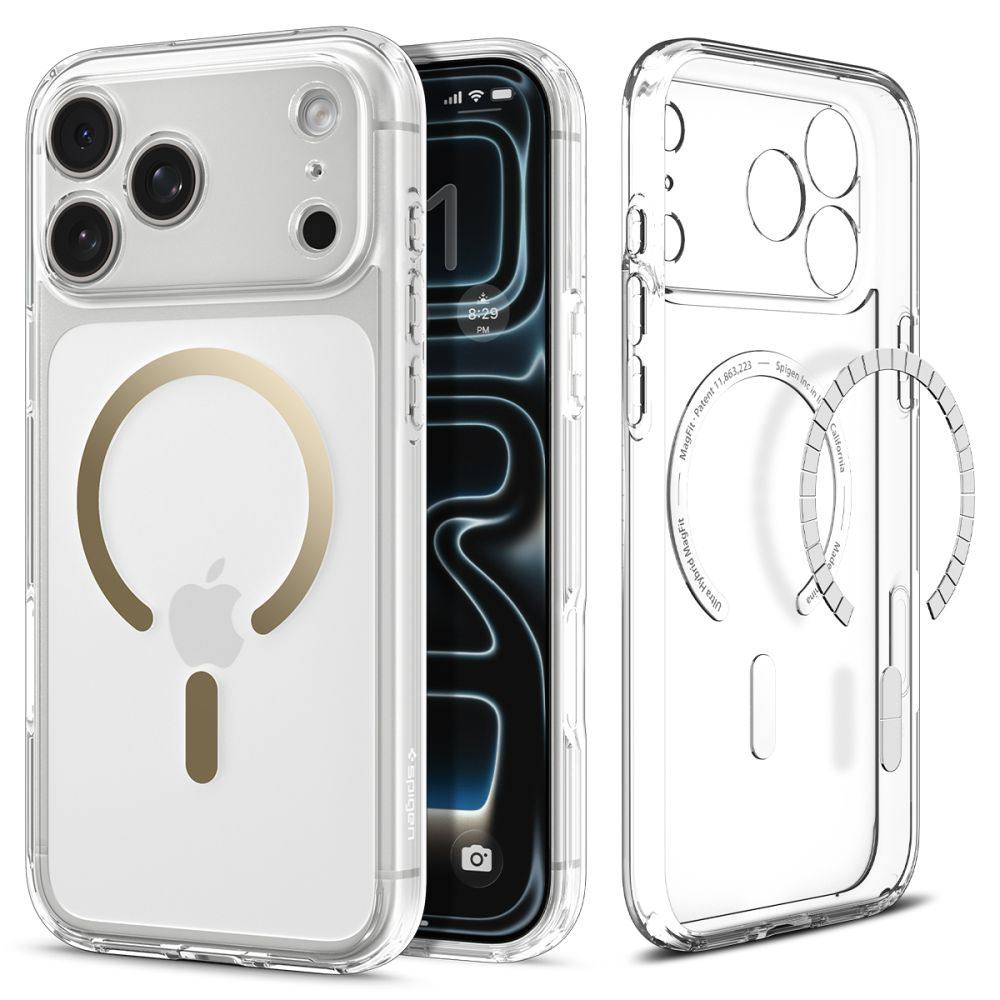 Θήκη Spigen Ultra Hybrid Magsafe για Apple iPhone 17 Pro Max Διάφανο-Χρυσό