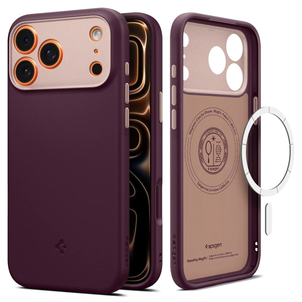 Θήκη Spigen Nano Pop Magsafe για Apple iPhone 17 Pro Max Μπορντώ