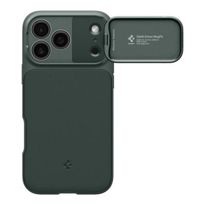 Θήκη Spigen Optik Armor Magsafe για Apple iPhone 17 Pro Max Πράσινη