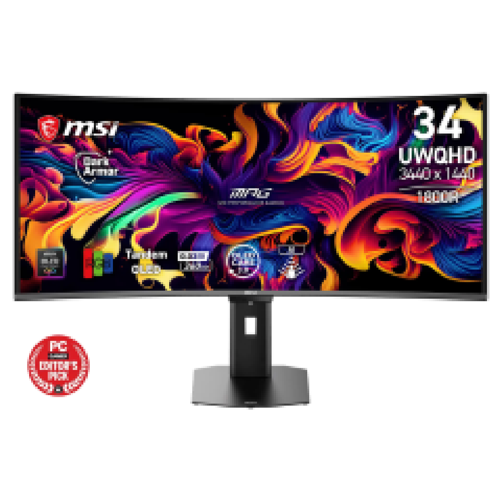 MSI MONITOR GAMING MPG 341CQR QD-OLED X36, CURVED QD-OLED UWQHD, 34", 21:9, 300CD/M2, 0.03MS, 360Hz, 3440x1440, 2x HDMI/ DP/ TYP