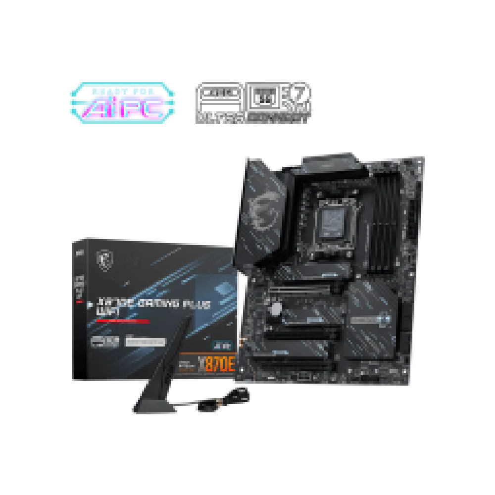 MSI MB X870E GAMING PLUS WIFI, SOCKET AMD AM5, CS AMD X870E, 4 DIMM SOCKETS DDR5, HDMI/ DP, PCI-E GEN 5.0, 5G LAN, WIFI7, ATX, 3
