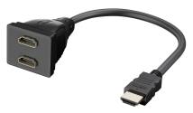 GOOBAY HDMI splitter 68784, 1x input/2x output, 1080p, μαύρο