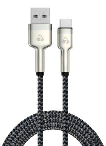 POWERTECH καλώδιο USB-C σε USB PTR-0199, PD 60W, 480Mbps, 1m, μαύρο/γκρι