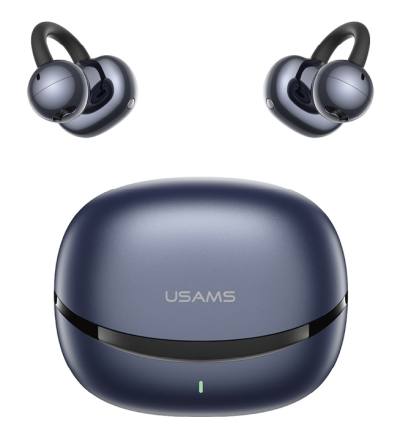 USAMS earphones με θήκη φόρτισης Echo R03, OWS, Φ11mm, 40/300mAh, μπλε