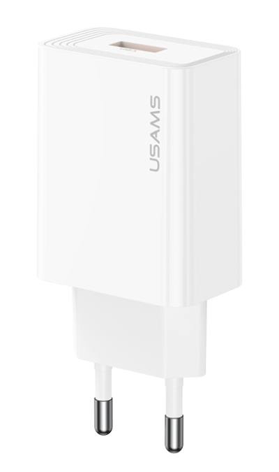 USAMS φορτιστής τοίχου CC324, USB, 18W, λευκός