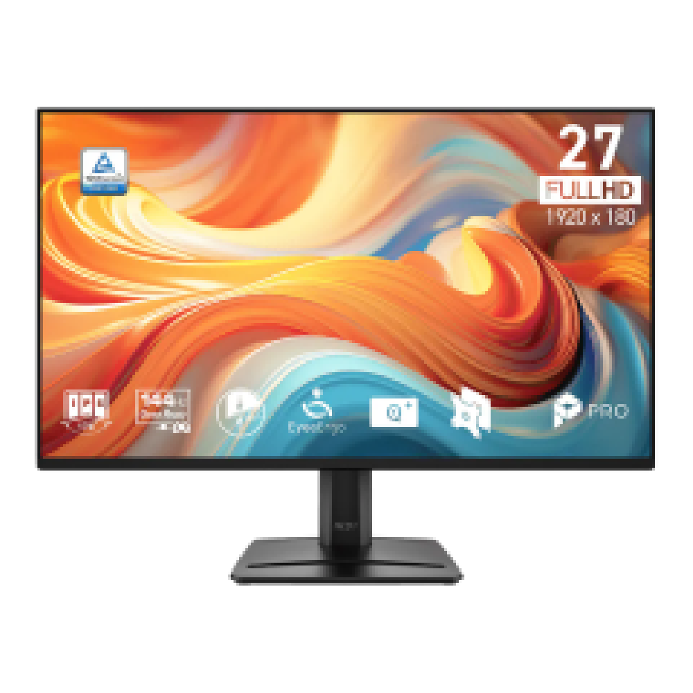 MSI MONITOR PRO MP275 E14L, FLAT IPS FHD, 27", 16:9, 300 CD/M2, 1500:1, 1MS, 144Hz, 1920x1080, HDMI/VGA/HP OUT, 2X2W SPEAKERS, T