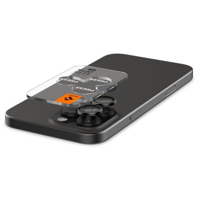 Προστασία Κάμερας Spigen Optik Pro Ez Fit Glass για Apple iPhone 16 Pro 16 Pro Max 17 Pro 17 Pro Max Μαύρο 2 Τεμαχίων