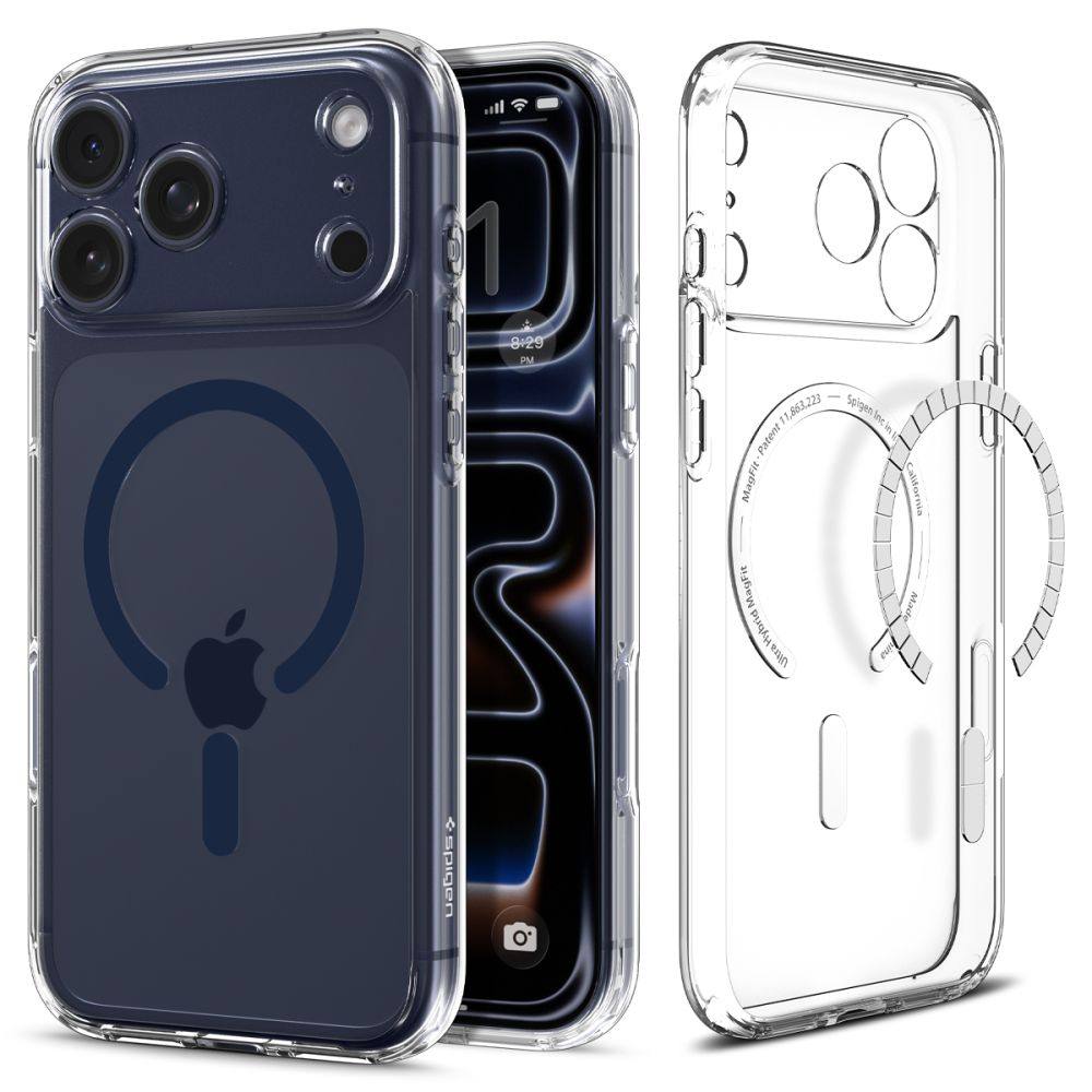 Θήκη Spigen Ultra Hybrid Magsafe για iPhone Apple 17 Pro  Διάφανο-Σκούρο Μπλε