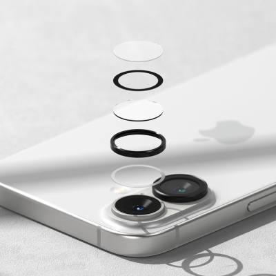 Προστασία Κάμερας με Πλαίσιο Ringke για Apple iPhone 16 16 Plus Μαύρο 2 Τεμαχίων