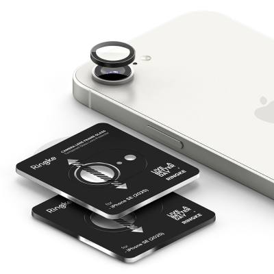 Προστασία Κάμερας με Πλαίσιο Ringke για Apple iPhone 16e 17e Black 2 Τεμαχίων