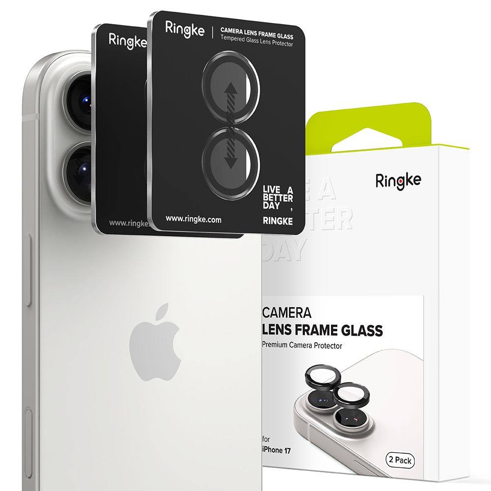 Προστασία Κάμερας με Πλαίσιο Ringke για Apple iPhone 17  Μαύρο 2 Τεμαχίων