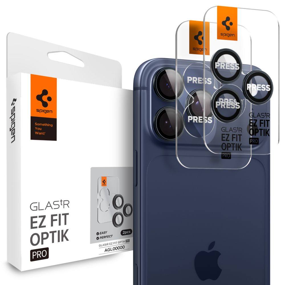 Προστασία Κάμερας Spigen Optik Pro Ez Fit για Apple iPhone 16 Pro 16 Pro Max 17 Pro 17 Pro Max Σκούρο Μπλε 2 Τμχ