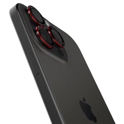 Προστασία Κάμερας Spigen Optik Pro L-Series Ez Fit για Apple iPhone 16 Pro 16 Pro Max 17 Pro 17 Pro Max Μαύρο-Κόκκινο 2τμχ