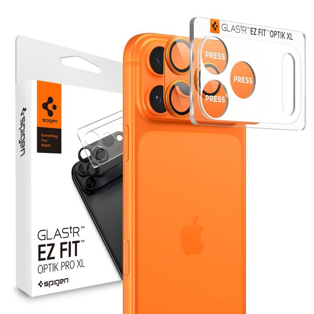 Προστασία Κάμερας Spigen Optik Pro XL Glass Ez Fit για Apple iPhone 17 Pro Max Πορτοκαλί