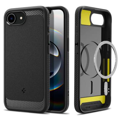 Θήκη Spigen Rugged Armor Magsafe για Apple iPhone 16e 17e Ματ Μαύρη