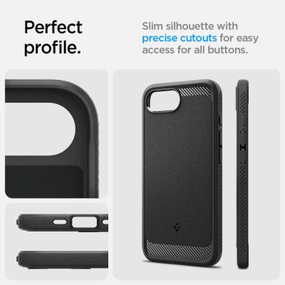 Θήκη Spigen Rugged Armor Magsafe για Apple iPhone 16e 17e Ματ Μαύρη