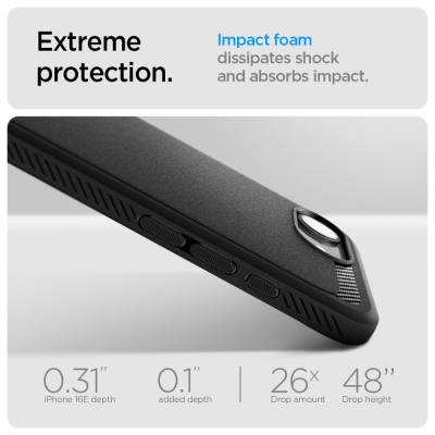 Θήκη Spigen Rugged Armor Magsafe για Apple iPhone 16e 17e Ματ Μαύρη
