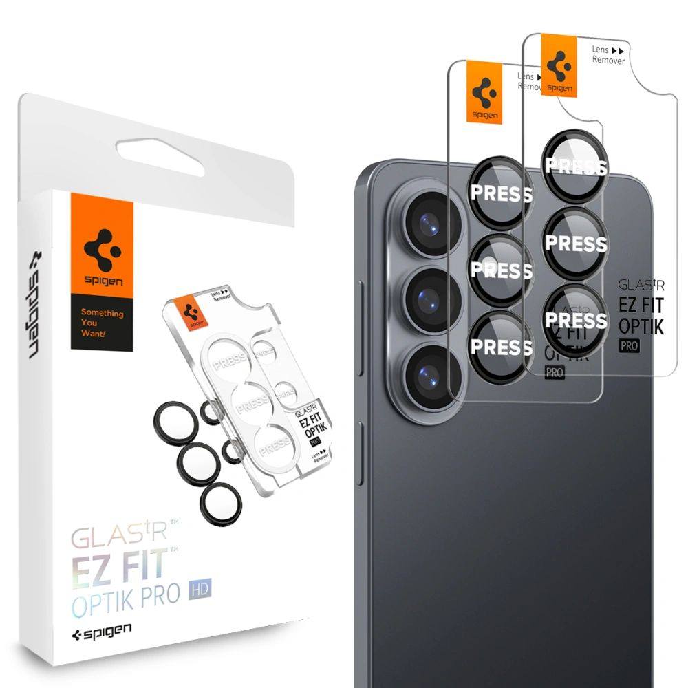 Προστασία Κάμερας Spigen Optik Pro HD Glass Ez Fit για Samsung SM-S947 Galaxy S26+ 2 Τεμαχίων Μαύρο