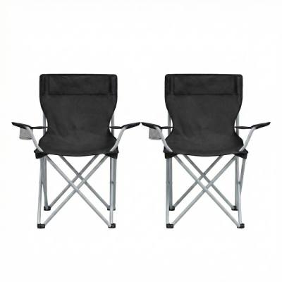 Songmics Camping Chair Set of 2 Black 84x52x81cm (GCB01BK) (SNGGCB01BK)