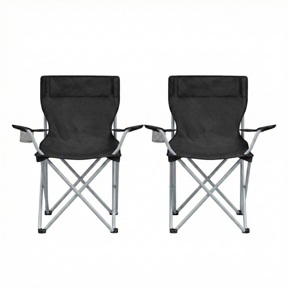Songmics Camping Chair Set of 2 Black 84x52x81cm (GCB01BK) (SNGGCB01BK)