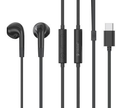 CELEBRAT earphones με μικρόφωνο G39, USB-C σύνδεση, 14mm, 1.2m, μαύρα
