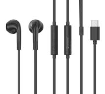 CELEBRAT earphones με μικρόφωνο G39, USB-C σύνδεση, 14mm, 1.2m, μαύρα