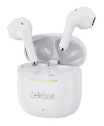CELEBRAT earphones με θήκη φόρτισης W79, True Wireless, 13mm, 30/300mAh, λευκά