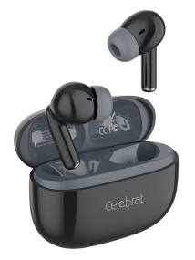 CELEBRAT earphones με θήκη φόρτισης W73, True Wireless, 13mm, 33/380mAh, μαύρα