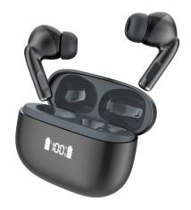 CELEBRAT earphones με θήκη φόρτισης W72, True Wireless, 10mm, 33/380mAh, ANC & ENC, μαύρα