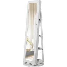 Songmics Jewellery Cabinet with Frameless Full Body Mirror (JJC62WT) (SNGJJC62WT)