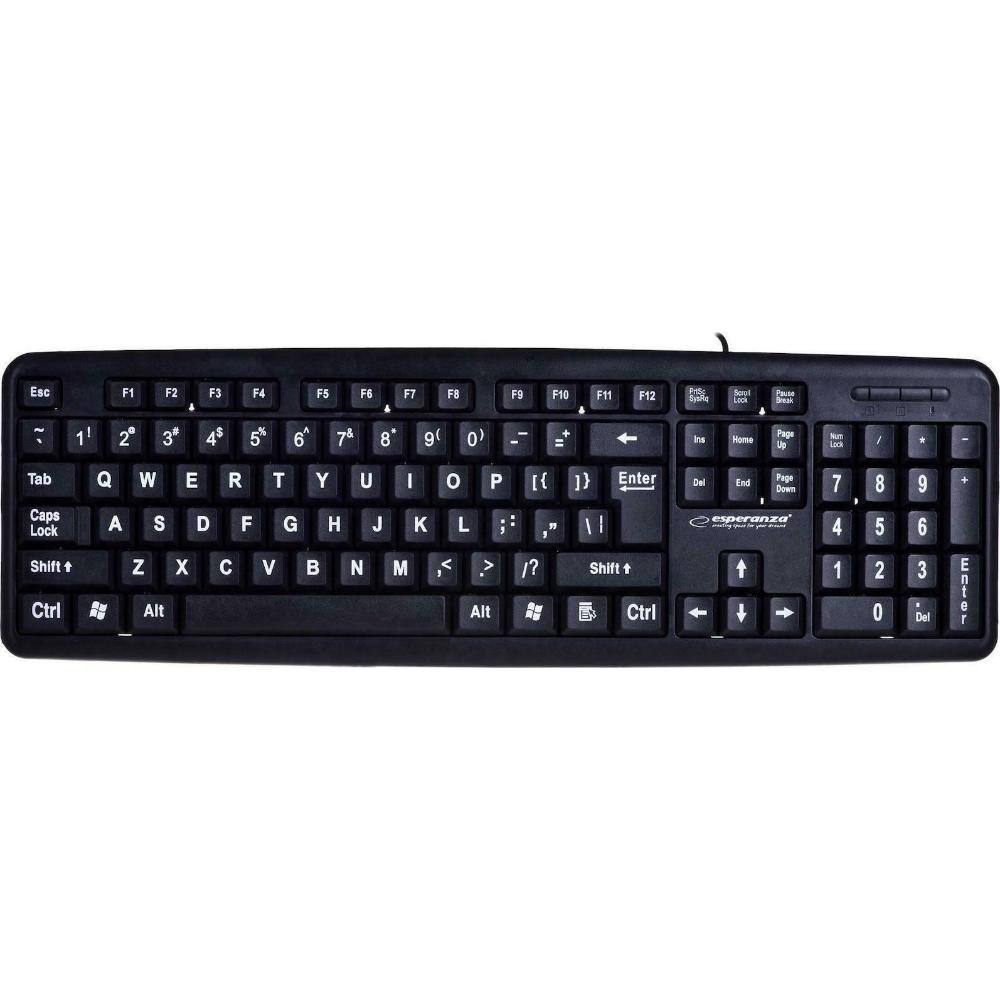 Esperanza Standard Usb Keybord With Big Letters Ek129 (EK129) (ESPEK129)