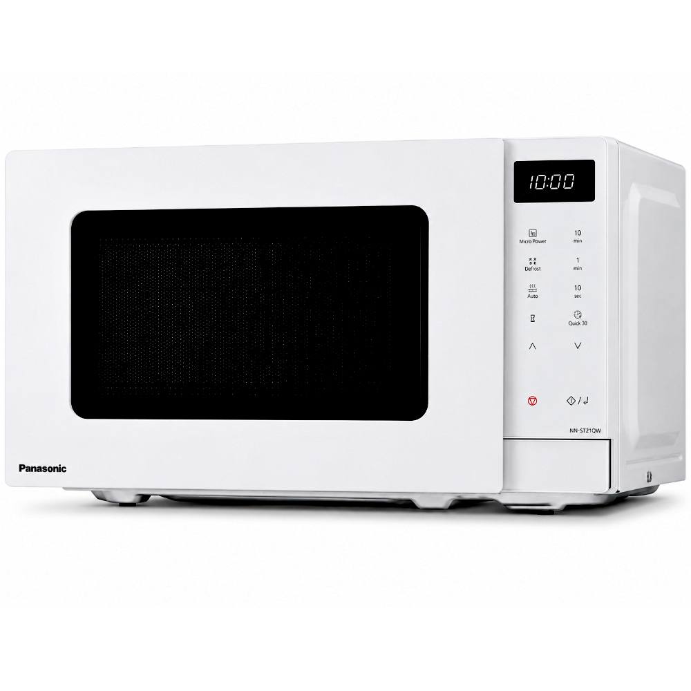 Φούρνος Μικροκυμάτων Panasonic NN-ST21QWEPG 800W με 11 Προγράμματα για Απόψυξη και Ζέσταμα Κούμπια Αφής Χωρητικότητα 20lt Λευκός
