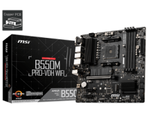 MSI MB B550M PRO-VDH WIFI, SOCKET AMD AM4, CS AMD B550, 4 DIMM SOCKETS DDR4, VGA/DISPLAY PORT/HDMI, GIGABIT LAN, WiFi, MICRO-ATX
