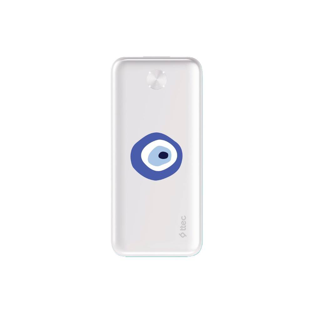 ttec ReCharger 10.000mAh Powerbank white (print) (2BB234B) (TTEC2BB234B)