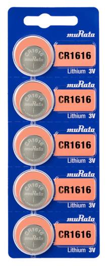 MURATA μπαταρίες λιθίου CR1616, 3V, 5τμχ