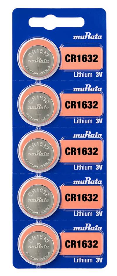 MURATA μπαταρίες λιθίου CR1632, 3V, 5τμχ