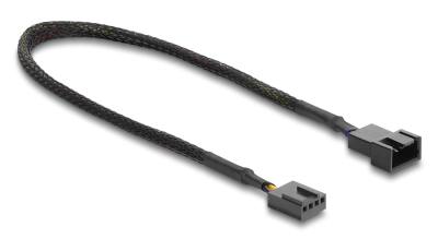 DELOCK καλώδιο προέκτασης 4pin PWM 91360 για ανεμιστήρες, 30cm, μαύρο